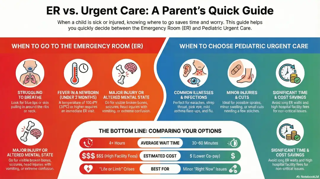 Pediatric Urgent Care vs. Er